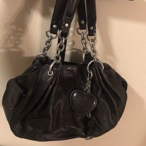 Black Leather Juicy Couture Shoulder handbag